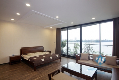 Apartment with balcony and amazing lake view for rent in Tay Ho .